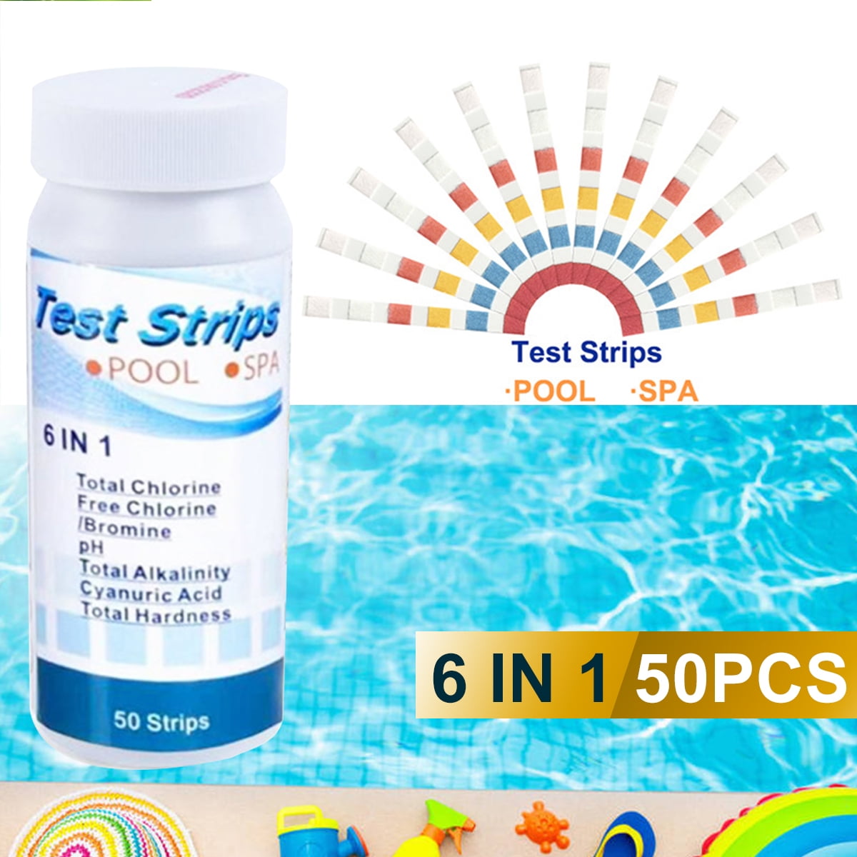 PH Test Water Test Strips, 50pcs Per Pack Universal PH Testing Strips