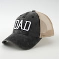 thumbnail image 4 of GIJNRIUIUA Baseball Hat Sun Caps Under $5 Summer Sales MOM DAD Embroidery Trucker Hats Vintage Washed Patchwork Mesh Baseball Cap Adjustable Unisex Fathers Day Gifts Black Beret Hat One Size, 4 of 5