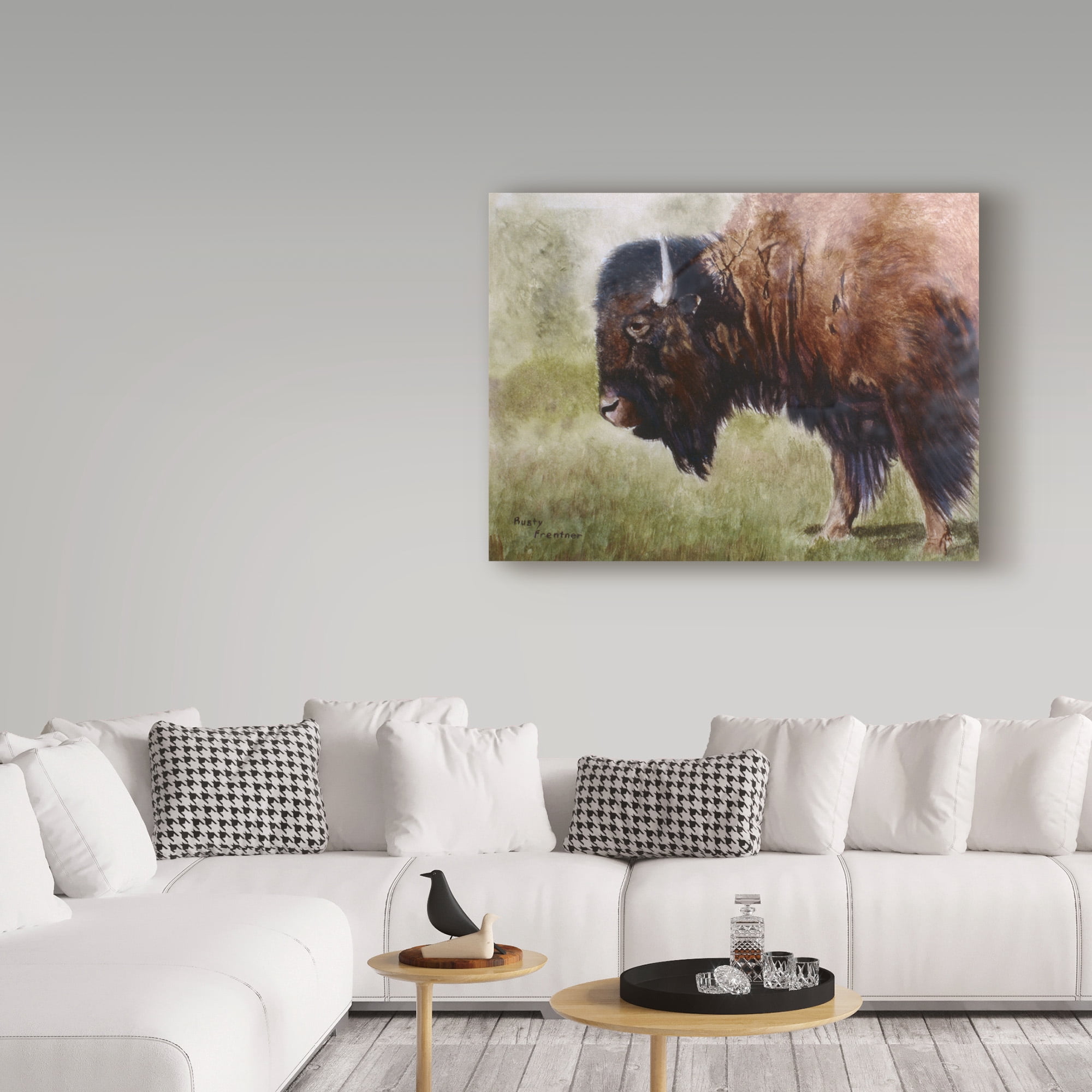 Trademark Fine Art 'Buffalo' Canvas Art by Rusty Frentner