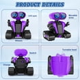 thumbnail image 4 of Robot de juguete MindPal Emo con mando a distancia recargable, color morado, 4 of 7
