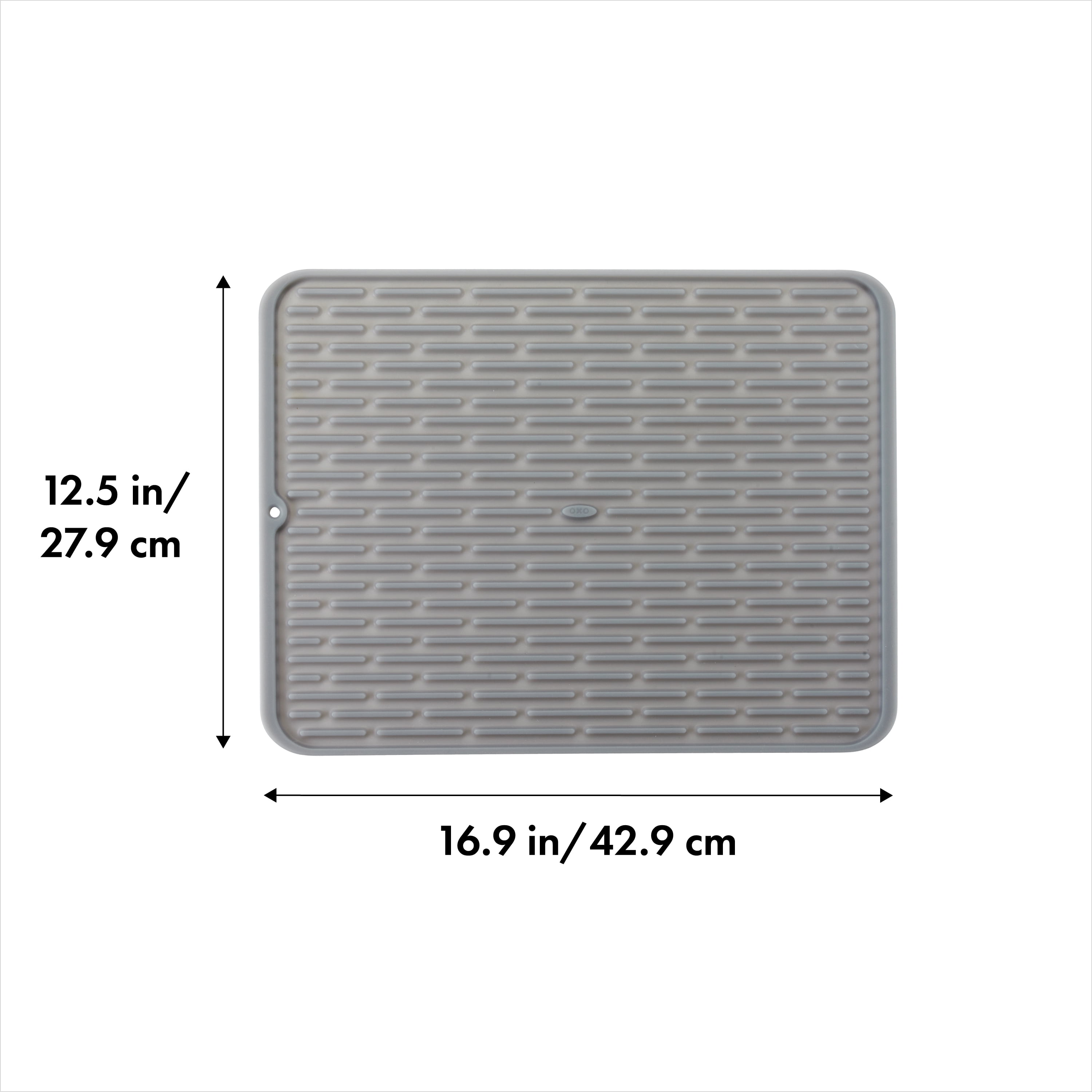 (3 pack) OXO Large Silicone Drying Mat, 16.75-In x 12.5-In, Gray