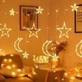 thumbnail image 5 of Luces de cadena de cortina Jadeshay LED estrella y luna, 5 of 5