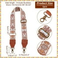 thumbnail image 2 of Adjustable Purse Strap Wide Shoulder Strap Replacement 32.7~60.4 Inch Crossbody Strap Retro Ethnic Style Handbag Canvas Strap Bohemian Pattern Guitar Strap for Wallet Tote Bag Beige, 2 of 9