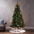 thumbnail image 2 of 7 Feet Pre-lit Artificial Christmas Tree with 500 UL Listed Colorful Lights, Includes Hinged And Stand, Faux Xmas Tree for Holiday Party Decor (48"Wx48"Dx84"H), 2 of 9