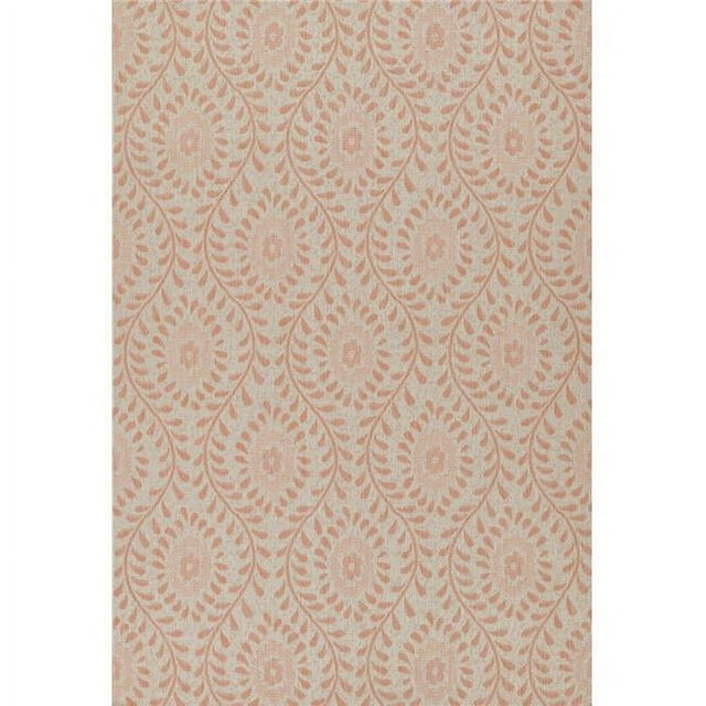 Momeni RIVRARV-09COR3350 3 ft. 3 in. x 5 ft. Riviera Machine Made Transitional Rectangle Area Rug, Coral