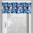 thumbnail image 2 of Ambesonne Navy Blue Valance Pack of 2, Contemporary Abstract, 42"X18", Violet Pale Blue White, 2 of 5