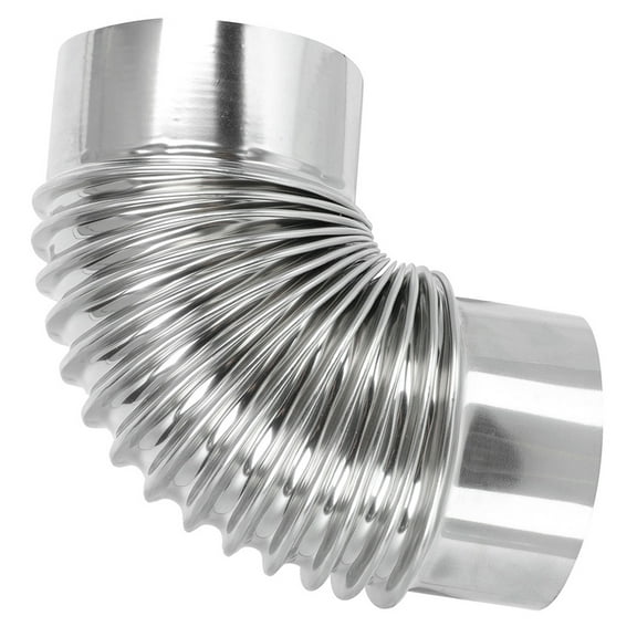 Elbow Pipe 90 Degree Chimney Stainless Steel Flue for Outdoor Camping Wood Stove Diameter 3.14"