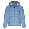 thumbnail image 5 of BiZtdJrK Puffer Jacket Men Zip Up Long Sleeve Hooded Jackets Winter Lightweight Quilted Down Coats with Pockets, Light Blue, XS, 5 of 6