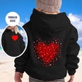 thumbnail image 3 of YUEHUA Love Heart Hoodies for Teen Girls Valentines Day Hoodie Casual Loose Fit Hooded Sweatshirts Comfy Pullover Tops for Kid Girl Boy, Size 6-7 Years, 3 of 6