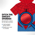 thumbnail image 5 of Marvel Spider-Man Adult Men or Women Cosplay Hooded T-Shirt Red Blue, 5 of 5