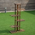 thumbnail image 6 of Costway 6 Tier 11 Pots Wooden Plant Flower Display Stand Wood Shelf Storage Rack Garden, 6 of 10