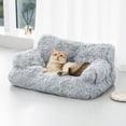 thumbnail image 3 of Dog Couch, Small Dog Bed with Removable Washable Cover, Cute Cat Couch for Pets, Cat Beds for Indoor Cats with Anti-Slip Bottom (Grey), 3 of 16