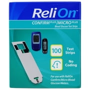 ReliOn Confirm/Micro Blood Glucose Test Strips, 100 Ct