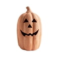 thumbnail image 2 of Halloween Pumpkin Decor Jack O Lantern with Flameless Candle, Handmade Resin Orange Pumpkin Light for Fall Table Centerpiece, Indoor Outdoor Decorations for Front Door Porch Mantel, 2 of 8