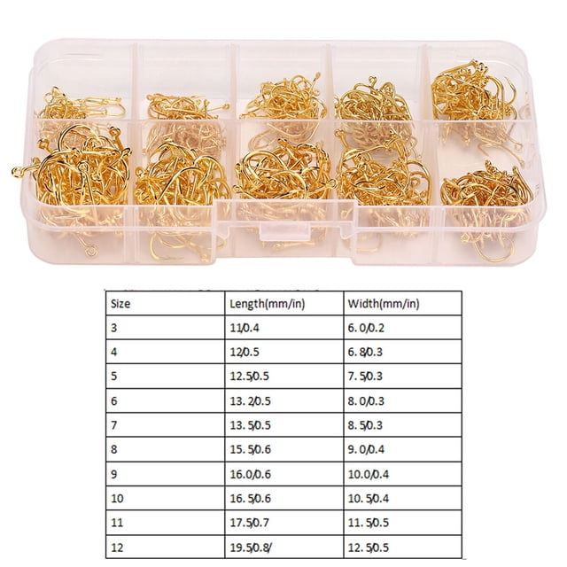 Juego de anzuelos de pesca, 500 piezas/caja, anzuelos de acero con alto contenido de carbono, anzuelos de acero al carbono de alta capacidad