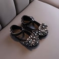 thumbnail image 4 of YHAJDS Girls Bow Pearl Rhinestone Mary Jane Flats Sequin Ballet Princess Shoes, 4 of 5