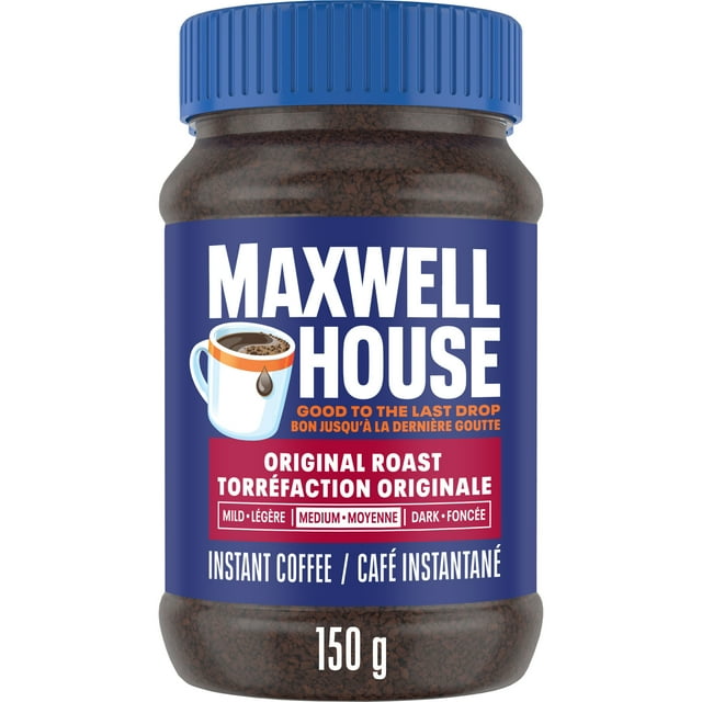 Maxwell House Original Roast Instant Coffee, 150 g Jar