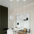 thumbnail image 4 of 3-Light Crystal Chandelier Ceiling Light, Modern Silver Flush Mount with Adjustable Hanging Height (0-47 in) for Living Room Dining Room Bedroom, Compatible with Dimmable Bulbs, 4 of 15