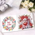 thumbnail image 2 of 2PCS DIY Diamond Greeting Card Diamond Art Painting Creative Design Holiday Blessing Gift Folding Greeting Card Set (15*15cm) (With White Envelope)-HK018+HK019, 2 of 12