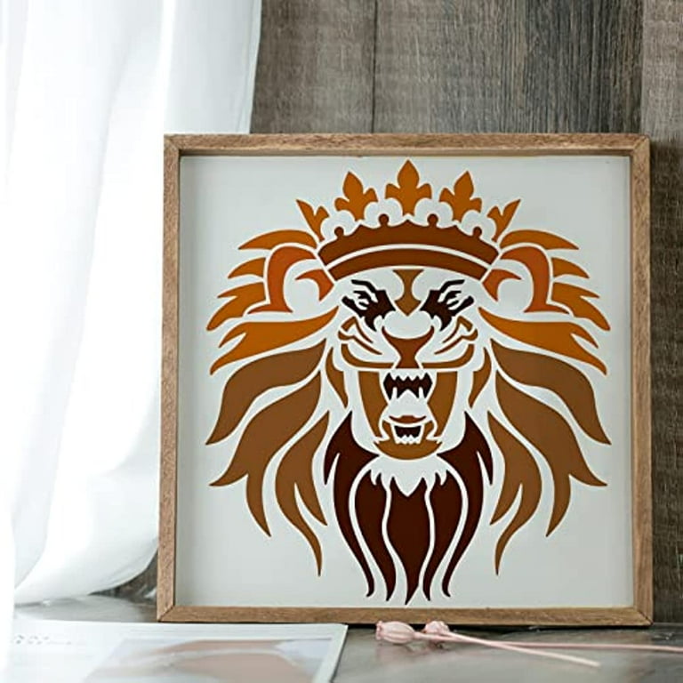 1pc Lion Head Stencil Template Reusable Lion King Drawing Stencil for Painting on Wall 11.8x11.8inch - Walmart.com 1pc-lion-head-stencil-template-reusable-lion-king-drawing-stencil-for-painting-on-wall-11-8x11-8inch-walmart-com