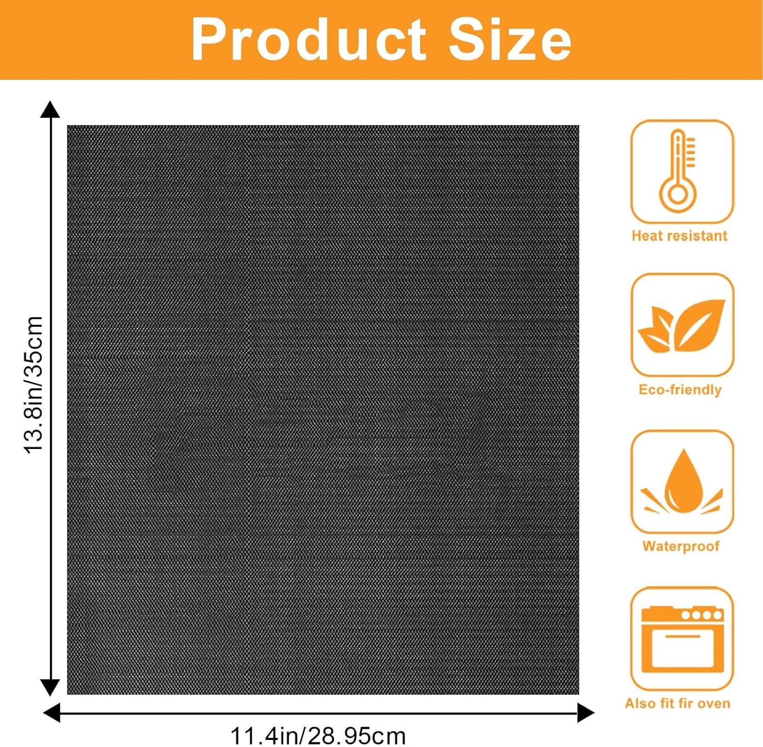 JJEAN-Air Fryer Oven Liners for COSORI 32Qt 13 in 1 C130 CO130 12 in 1 Air Fryer Toaster Oven, 13.8 * 11.4 Oven Liners for Bottom of Oven Reusable Non-Stick Mats Baking Cooking Accessories,4 Pack
