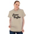 thumbnail image 4 of Jesus Coffee Religious Latte Lover Women's Graphic T Shirt Tees Brisco Brands L, 4 of 6