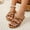 Brown, variant on Viluyesy Women's Flat Sandals, Weave Strappy Round Open Toe Slip-On Summer Casual Beach Slides Slippers Black