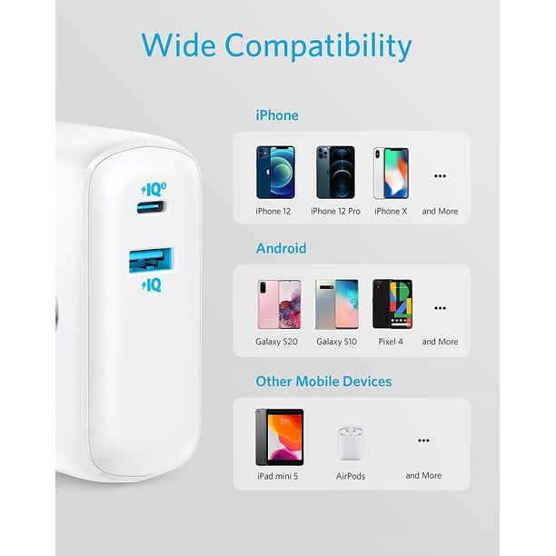 Anker PowerCore Fusion 10000, 20W Portable USB-C Wall Charger