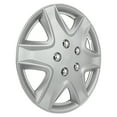 thumbnail image 3 of CCIYU 15" Rim HubCap Wheel Skin Cover Caps 4-Pack Full Hub Cap ABS Silver Covers Universal Replacement Snap On, 3 of 5