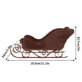 thumbnail image 4 of ​11-Inch Christmas Sleigh Decor with Snowman Accent - 5-Color Plastic Tabletop Display, Festive Candy Bowl & Tree Pendant Gift Brown, 4 of 6