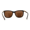 thumbnail image 4 of Polarized Womens 90s Designer Sport Horn Rim Sunglasses All Brown, 4 of 4