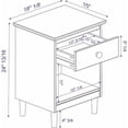 thumbnail image 2 of Walker Edison Mid-Century Solid Wood 1-Drawer Nightstand in Caramel (Set of 2), 2 of 2