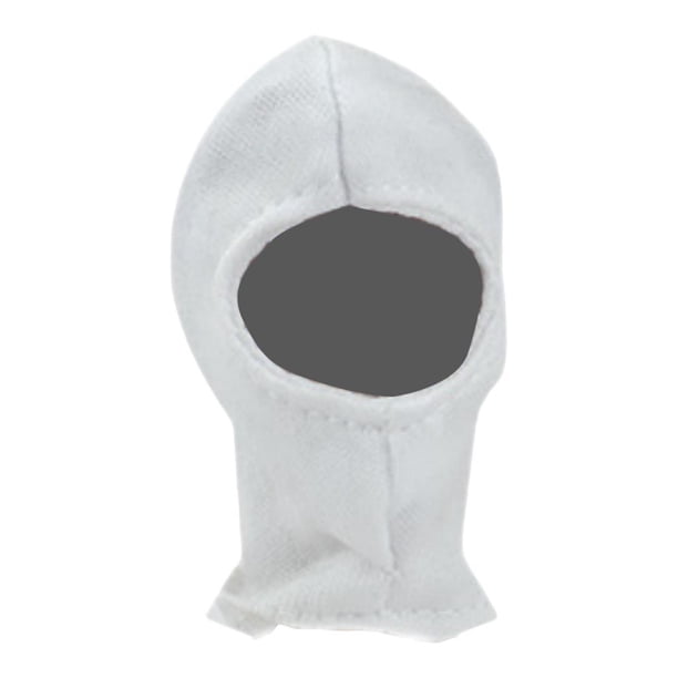 Accesorios para figuras de acción con cubierta facial a escala 1/6, minimodelo de disfraz con cubierta facial para Blanco