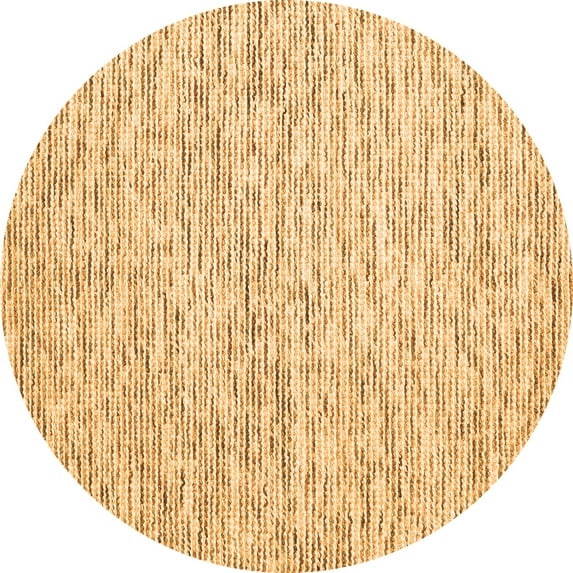 Ahgly Company Indoor Round Abstract Orange Contemporary Area Rugs, 6' Round