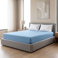 thumbnail image 2 of Unique Bargains Microfiber Bed Sheet Cooling for Comfortable Sleep 59.1"x78.7" Light Blue, 2 of 5