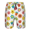thumbnail image 4 of Naloa Cartoon Flowers Men's Beach Shorts, Surfing shorts, Swim trunks, Quick Dry Swim Trunks for Surfing Beach Fun - Large, 4 of 9