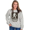 thumbnail image 3 of Warning Hike Your Own Risk Bigfoot Unisex Plus Fleece Graphic Sweatshirt Brisco Brands 2X, 3 of 5