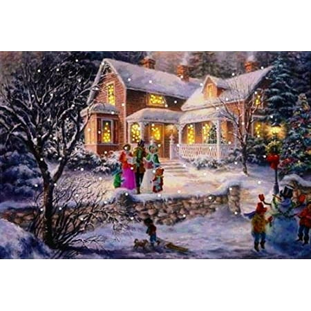 Lightahead Christmas Tapestry Blinking Fiber Optic Xmas Eve Wall Hanging Picture 13x18 Inch With Pole Lightahead Christmas Tapestry Blinking Fiber Optic Xmas Eve Wall Hanging Picture 13x18 Inch With Pole