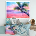 thumbnail image 3 of Designart 'Vivid Sunset Landscape With Swing and Palm' Nautical & Coastal Framed Art Print, 3 of 4