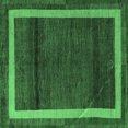 thumbnail image 1 of Ahgly Company Indoor Square Abstract Emerald Green Modern Area Rugs, 4' Square, 1 of 4