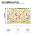 thumbnail image 4 of Rocae Strawberry Lemon for Cosmetic Bags for Women Paper Reusable Cosmetic Bag Travel Toiletry Organizer Capacity Multipurpose Zipper Pouch, 4 of 8