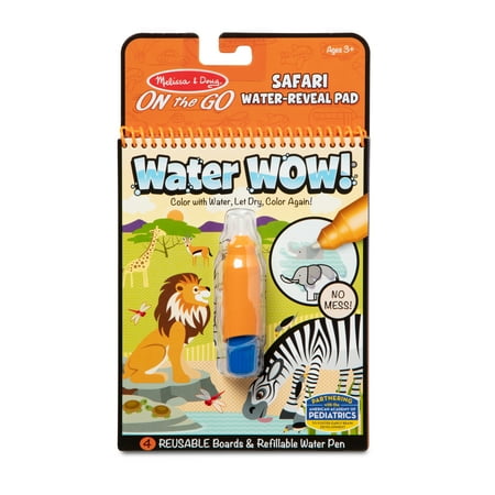 Melissa & Doug On the Go Water Wow! Reusable Water-Reveal Activity Pad - Safari - FSC Certified