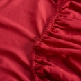 thumbnail image 6 of Serta Simply Clean 3-Piece Antimicrobial Solid Bed Sheet Set, Twin-XL, Red, 6 of 10