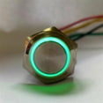 thumbnail image 2 of Interruptor de botón pulsador impermeable de 220 V LED de 16 mm con conector de cable Verde Cola Interruptor de botón pulsador, 2 of 8