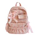 thumbnail image 2 of Gaexia School Bag,Versatile Bowknot Backpack, Lightweight Casual Patchwork Daypack for Students School Travel Commute, Bow Backpack, 2 of 6