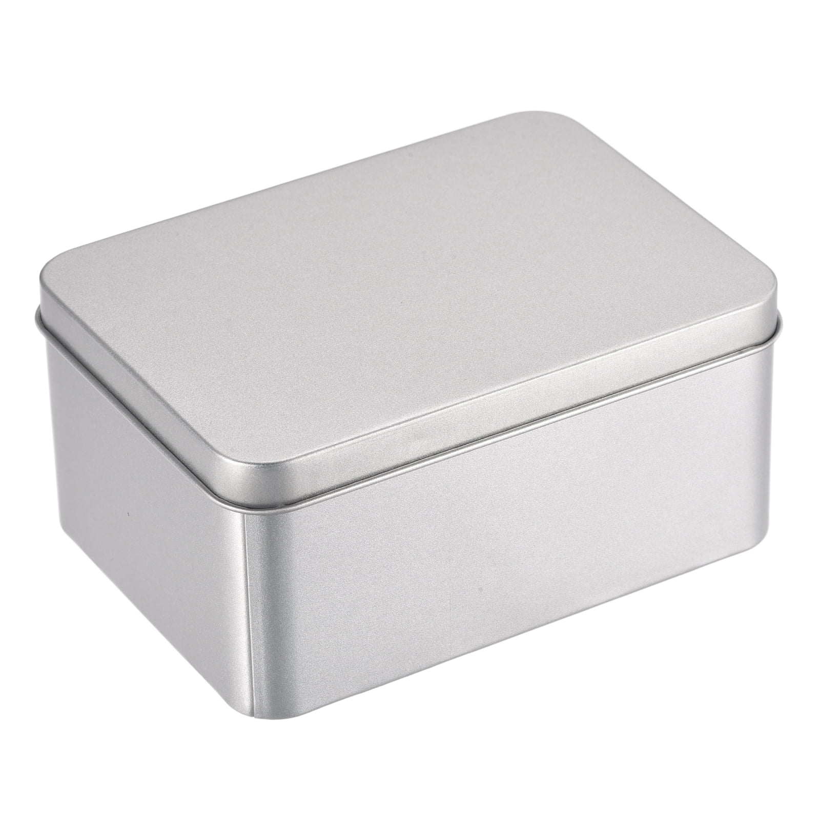 Uxcell Metal Tin Box, 4.92" x 3.54" x 2.36" Empty Tinplate Storage