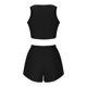 thumbnail image 5 of Puntoco Pantalones Cortos De Moda Para Mujer Traje Casual Sin Mangas De Color Sólido De Dos Piezas Puntoco Puntoco-6934, 5 of 7
