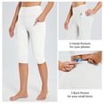 thumbnail image 2 of BALEAF Capri Leggings for Women with Pockets Knee Length Capris Pants Tummy Control Yoga Workout Exercise Casual White XS, 2 of 7