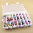 thumbnail image 2 of Plastic Organizer  24 Grids Clear Container Storage Box Adjustable Divider  Removable Grid Compartment for Jewelry Beads Earring Tool Fishing Hook Small Accessories  White, 2 of 10