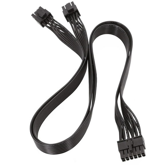 1 * 12pin to Dual 8pin Power cable-black